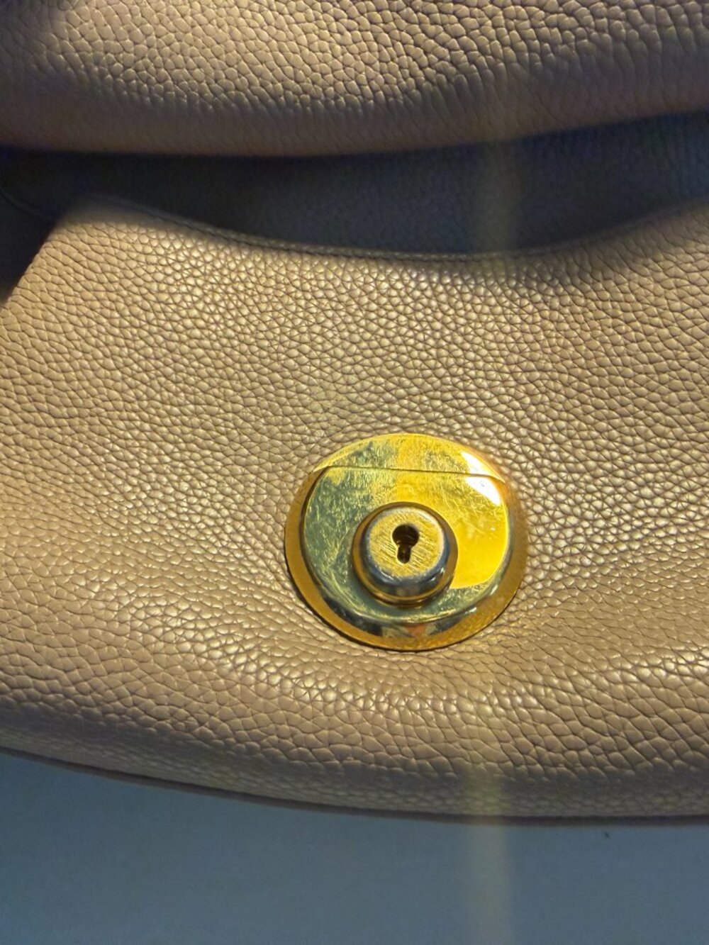 Salvatore Ferragamo Taupe Leather 2 Way Handbag - Picture 4 of 16